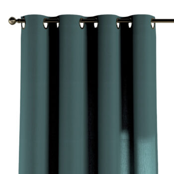 Záves s kolieskami, matná smaragdová zelená, Linen, 159-09