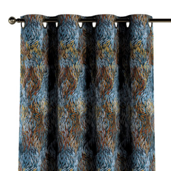 Záves s kolieskami, modro-oranžová, Intenso Premium, 144-37