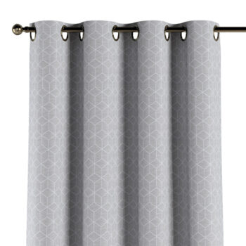 Záves s kolieskami, vzor kocky na sivom podklade, Sunny, 143-50