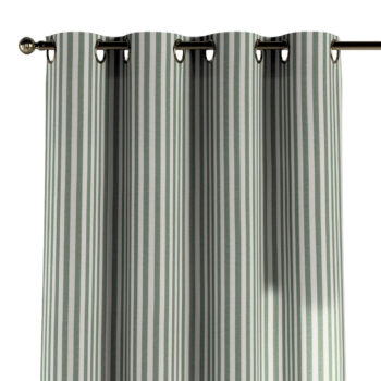 Záves s kolieskami, zelené a biele pruhy (1,5 cm), Quadro, 144-35