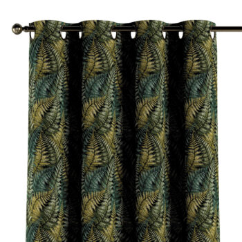 Záves s kolieskami, zelené listy, Intenso Premium, 144-18