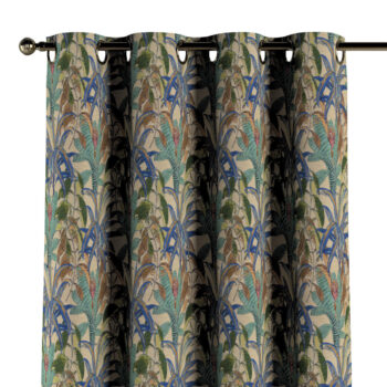 Záves s kolieskami, zeleno-modrá, Intenso Premium, 144-29