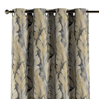 Záves s kolieskami, žlto-sivá, Arte, 144-03