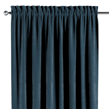 Záves s tunelom a volánom, Petroliumsblå, Velvet, 704-16