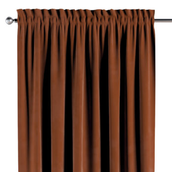 Záves s tunelom a volánom, Terracotta, Velvet, 704-33