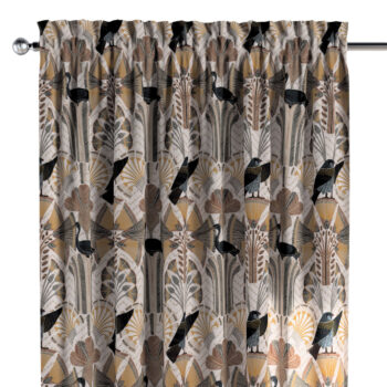 Záves s tunelom a volánom, béžovo-hnedá, Eden, 144-25