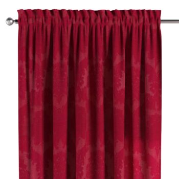 Záves s tunelom a volánom, bordová tkanina s vytkaným ornamentom , Damasco, 613-13