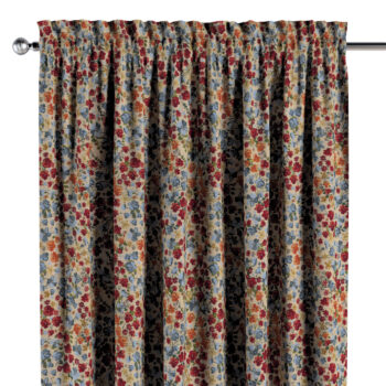 Záves s tunelom a volánom, červeno-modrá, Intenso Premium, 144-30