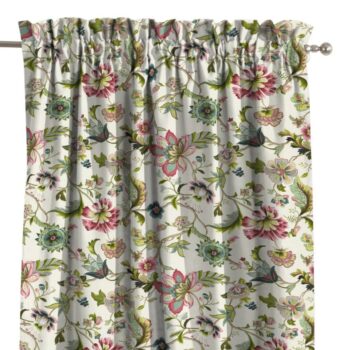 Záves s tunelom a volánom, farebné kvety, Londres, 122-00