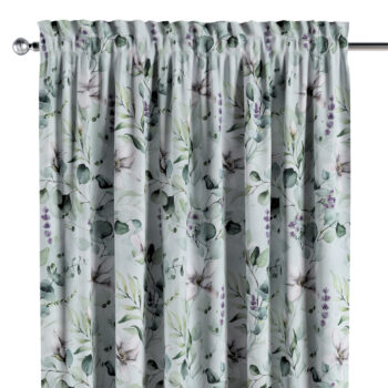 Záves s tunelom a volánom, magnólie na mätovom podklade, Flowers, 143-66