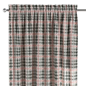 Záves s tunelom a volánom, ružovo- čierne pepito, Výpredaj, 137-75