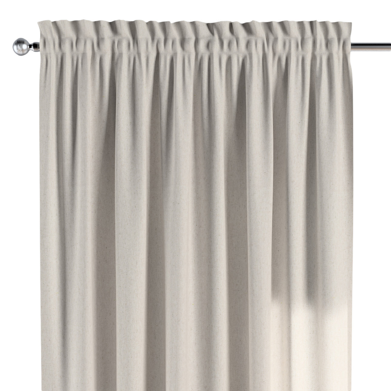 Záves s tunelom a volánom, svetlo šedá melanž, Loneta, 133-65 Záves s tunelom a volánom, svetlo šedá melanž, Loneta, 133-65