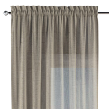 Záves s tunelom a volánom, tmavo béžová, Alara Premium, 145-03