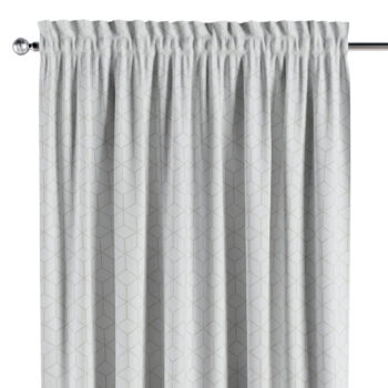 Záves s tunelom a volánom, vzor kocky na bielom podklade, Sunny, 143-51