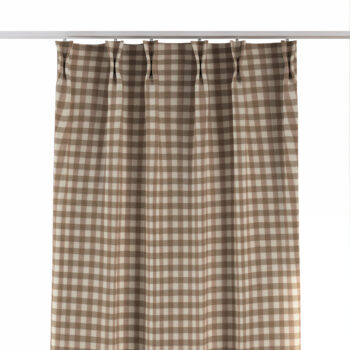 Záves so systémom FLEX (dvojité spony flex), béžovo-biele káro, Quadro, 136-06