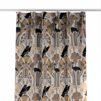 Záves so systémom FLEX (dvojité spony flex), béžovo-hnedá, Eden, 144-25