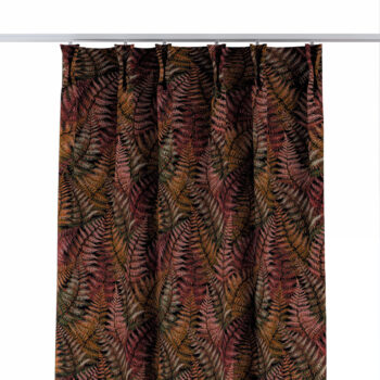 Záves so systémom FLEX (dvojité spony flex), bordová a zlatý list, Intenso Premium, 144-19