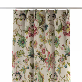 Záves so systémom FLEX (dvojité spony flex), farebné kvety, Londres, 122-00