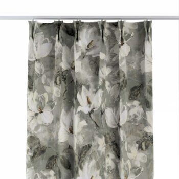 Záves so systémom FLEX (dvojité spony flex), grå-hvid, Velvet, 184-24