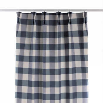 Záves so systémom FLEX (dvojité spony flex), modro - biele veľké káro, Quadro, 136-03