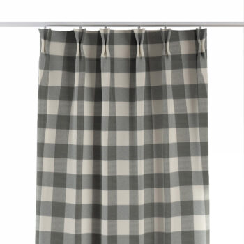 Záves so systémom FLEX (dvojité spony flex), sivo-biele veľké káro, Quadro, 136-13