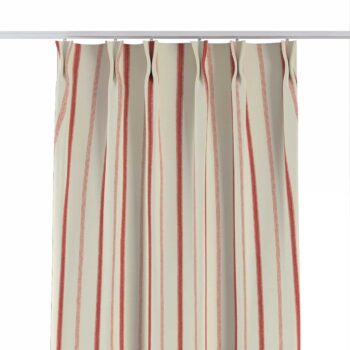 Záves so systémom FLEX (dvojité spony flex), svetlo a tmavo bordový pásik na svetlobéžovom podklade , Avinon, 129-15