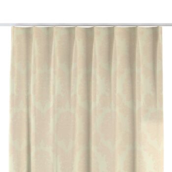 Záves so systémom FLEX (jednoduché spony flex), béžová tkanina s vytkaným ornamentom , Damasco, 613-01