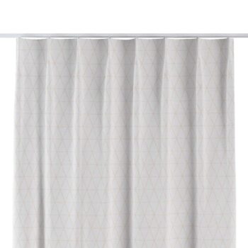 Záves so systémom FLEX (jednoduché spony flex), béžové trojuholníky na krémovo-bielom podklade, Sunny, 143-94