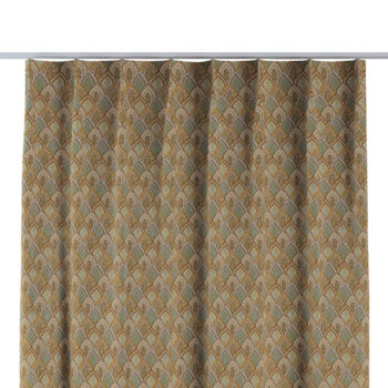 Záves so systémom FLEX (jednoduché spony flex), béžový a zelený kvetinový motív, Intenso Premium, 144-28