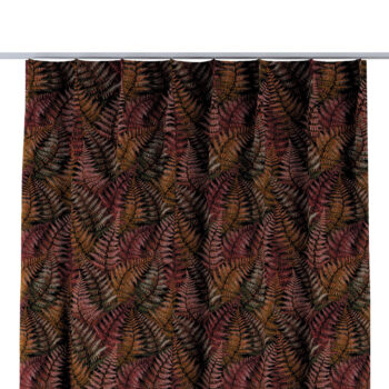 Záves so systémom FLEX (jednoduché spony flex), bordová a zlatý list, Intenso Premium, 144-19