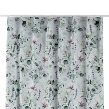 Záves so systémom FLEX (jednoduché spony flex), magnólie na mätovom podklade, Flowers, 143-66