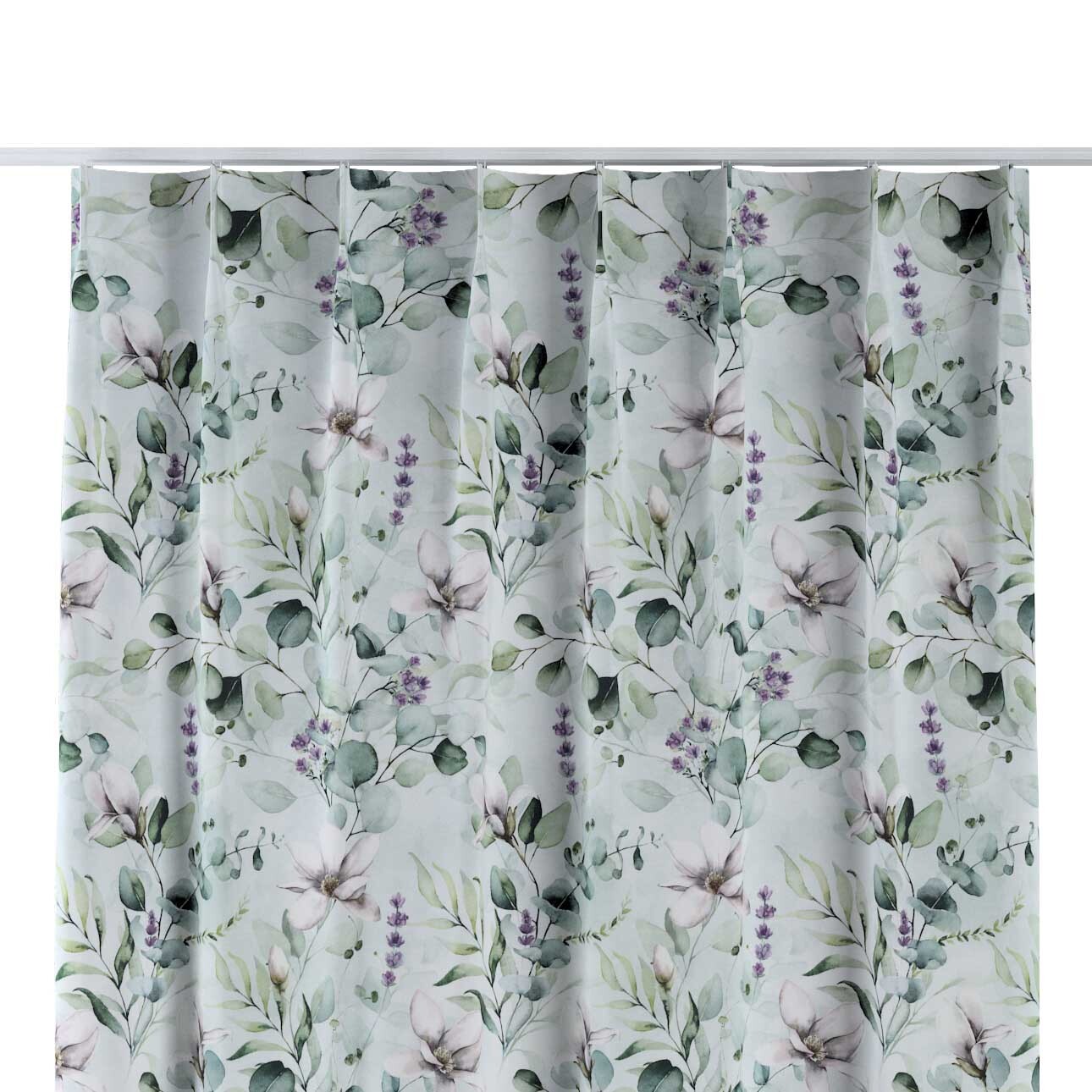 Záves so systémom FLEX (jednoduché spony flex), magnólie na mätovom podklade, Flowers, 143-66 Záves so systémom FLEX (jednoduché spony flex), magnólie na mätovom podklade, Flowers, 143-66