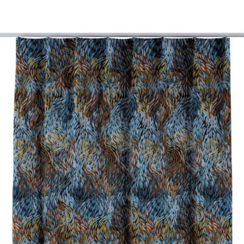 Záves so systémom FLEX (jednoduché spony flex), modro-oranžová, Intenso Premium, 144-37