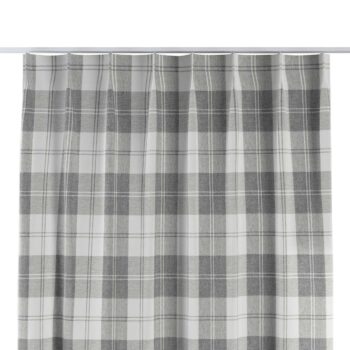 Záves so systémom FLEX (jednoduché spony flex), sivo - biele káro, Edinburg, 115-79