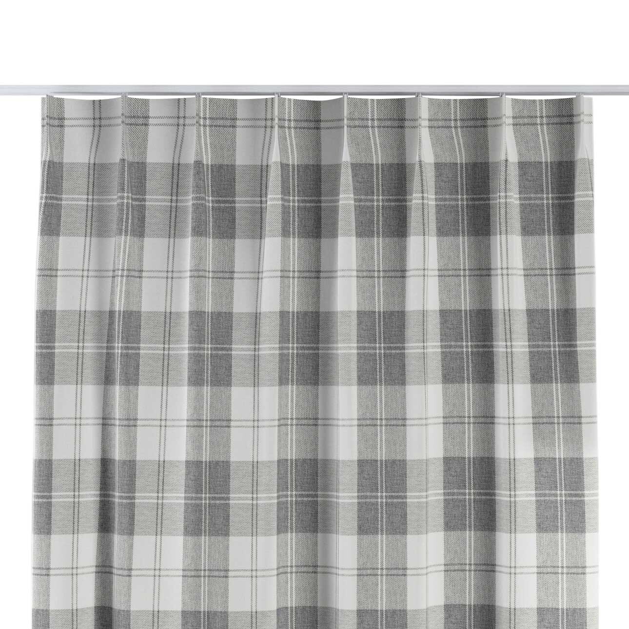 Záves so systémom FLEX (jednoduché spony flex), sivo - biele káro, Edinburg, 115-79 Záves so systémom FLEX (jednoduché spony flex), sivo - biele káro, Edinburg, 115-79