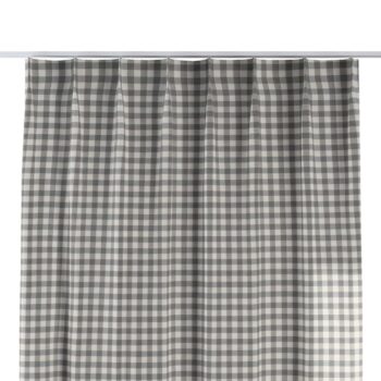 Záves so systémom FLEX (jednoduché spony flex), sivo-biele káro, Quadro, 136-11