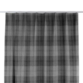 Záves so systémom FLEX (jednoduché spony flex), sivo - grafitové káro, Edinburg, 115-75