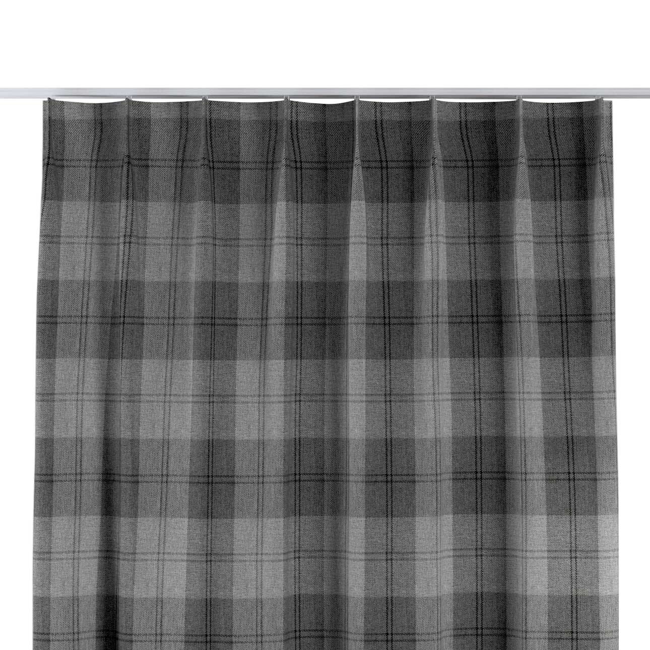 Záves so systémom FLEX (jednoduché spony flex), sivo - grafitové káro, Edinburg, 115-75 Záves so systémom FLEX (jednoduché spony flex), sivo - grafitové káro, Edinburg, 115-75