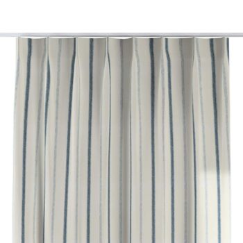 Záves so systémom FLEX (jednoduché spony flex), svetlo a tmavomodrý pásik na svetlobéžovom podklade, Avinon, 129-66