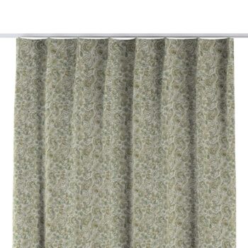 Záves so systémom FLEX (jednoduché spony flex), zeleno - pomarančové vzory na béžovom podklade, Flowers, 143-68