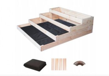 4-poschodový drevený záhon 120 x 120 cm