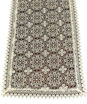 Béžový krajkový obrus na stôl Šírka: 60 cm | Dĺžka: 120 cm