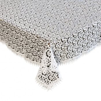 Biely krajkový obrus s ozdobným lemom Šírka: 80 cm | Dĺžka: 140 cm