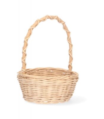 Biely ratanový kôš vo veľkosti S