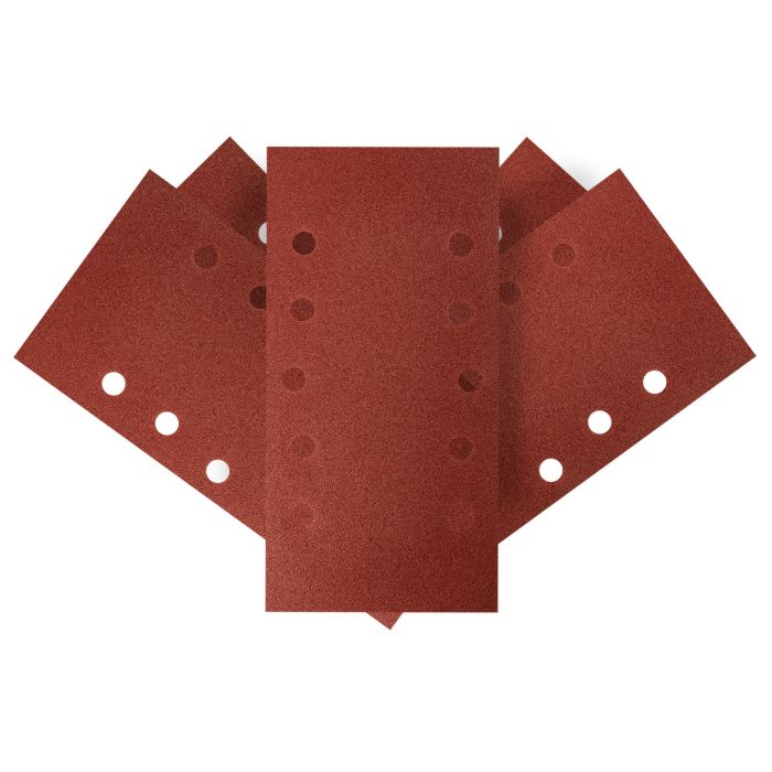 Brúsny papier na suchý zips 115 x 230 mm, K120, 5 ks, s otvormi 54H005 GRAPHITE Brúsny papier na suchý zips 115 x 230 mm, K120, 5 ks, s otvormi 54H005 GRAPHITE