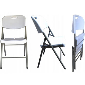 Cateringová stolička do záhrady biela