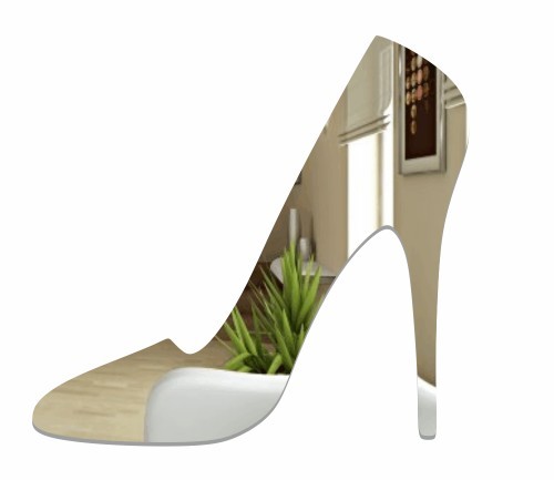 Dekoračné zrkadlo v tvare lodičky 30 x 32 cm Dekoračné zrkadlo v tvare lodičky 30 x 32 cm