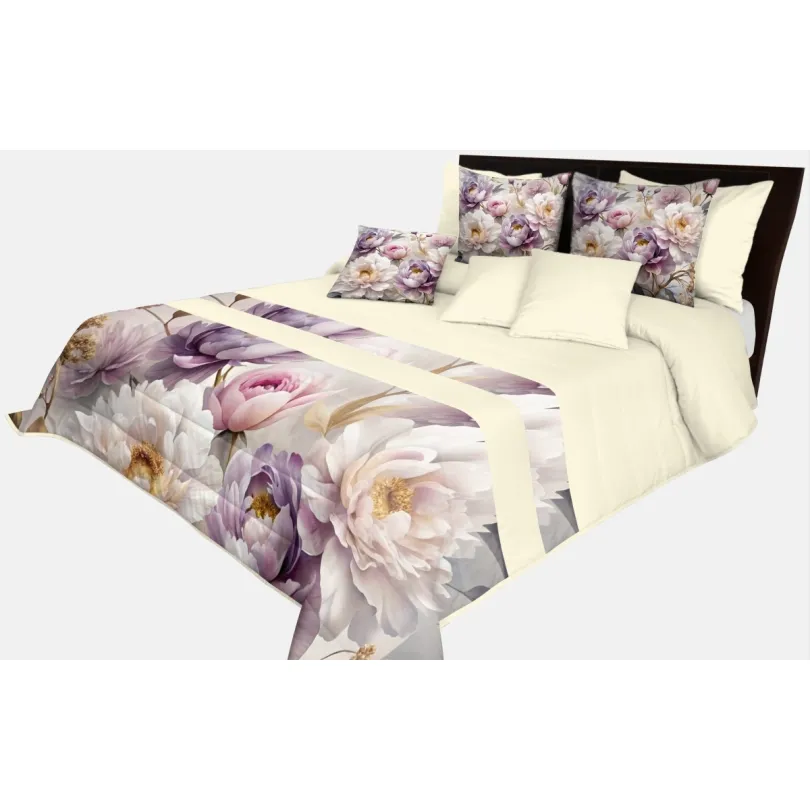 Dekoračný prehoz s nádherným vzorom pivónií Šírka: 200 cm | Dĺžka: 220 cm Dekoračný prehoz s nádherným vzorom pivónií Šírka: 200 cm | Dĺžka: 220 cm