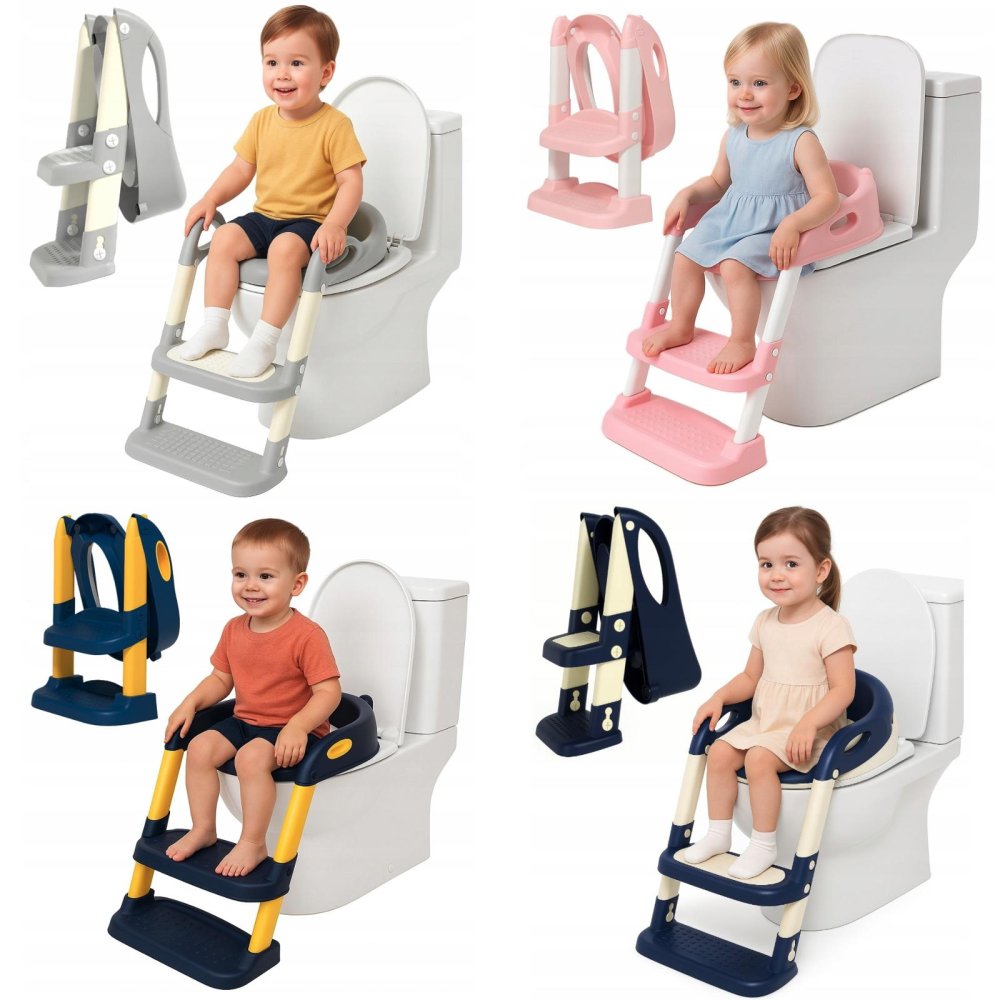 Detská WC doska so schodíkmi modrá Detská WC doska so schodíkmi modrá