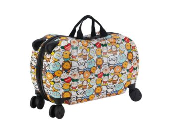 Detská kufríková batožina na kolieskach 2v1 s motívom zvieratiek